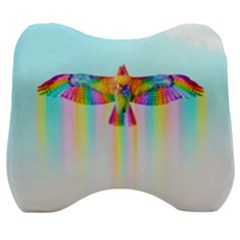 Rainbow Bird Velour Head Support Cushion by Sparkle