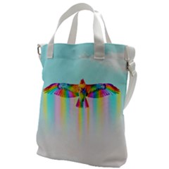 Rainbow Bird Canvas Messenger Bag by Sparkle