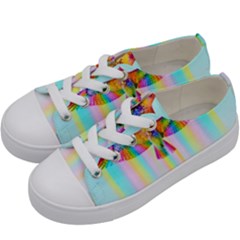 Rainbow Bird Kids  Low Top Canvas Sneakers by Sparkle