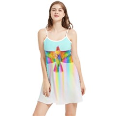 Rainbow Bird Summer Frill Dress by Sparkle