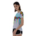 Rainbow Bird Short Sleeve Foldover Tee View2