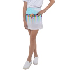 Rainbow Bird Kids  Tennis Skirt by Sparkle