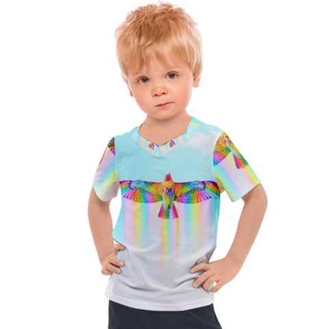 Rainbow Bird Kids  Sports Tee by Sparkle