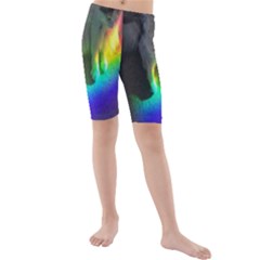 Rainbowcat Kids  Mid Length Swim Shorts by Sparkle