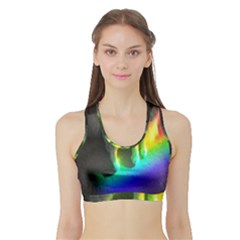 Rainbowcat Sports Bra With Border by Sparkle