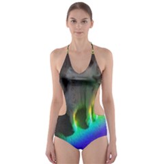 Rainbowcat Cut-out One Piece Swimsuit by Sparkle