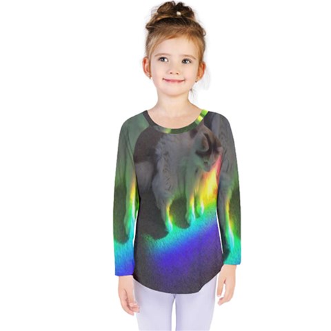 Rainbowcat Kids  Long Sleeve Tee by Sparkle