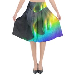 Rainbowcat Flared Midi Skirt by Sparkle