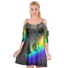 Rainbowcat Cutout Spaghetti Strap Chiffon Dress by Sparkle