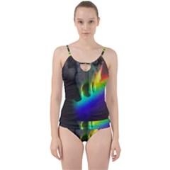 Rainbowcat Cut Out Top Tankini Set by Sparkle