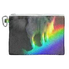 Rainbowcat Canvas Cosmetic Bag (xl) by Sparkle