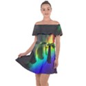 Rainbowcat Off Shoulder Velour Dress View1