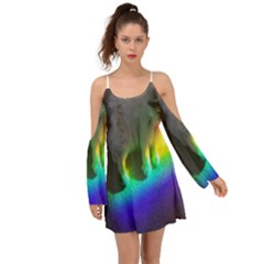 Rainbowcat Kimono Sleeves Boho Dress by Sparkle