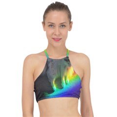 Rainbowcat Racer Front Bikini Top by Sparkle