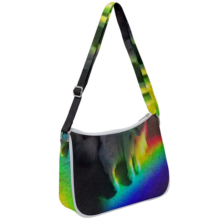 Rainbowcat Zip Up Shoulder Bag