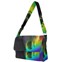 Rainbowcat Full Print Messenger Bag (l) by Sparkle