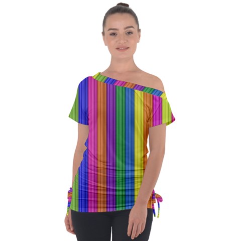 Colorful Spongestrips Tie-up Tee by Sparkle