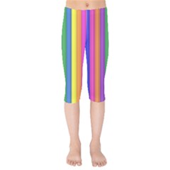 Colorful Spongestrips Kids  Capri Leggings  by Sparkle