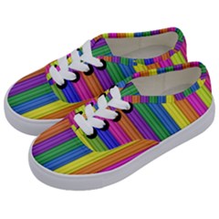 Colorful Spongestrips Kids  Classic Low Top Sneakers by Sparkle