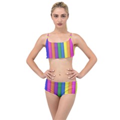 Colorful Spongestrips Layered Top Bikini Set by Sparkle