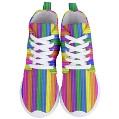 Colorful Spongestrips Women s Lightweight High Top Sneakers by Sparkle