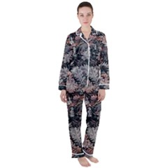 Autumn Leafs Satin Long Sleeve Pyjamas Set by Sparkle