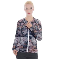 Autumn Leafs Casual Zip Up Jacket by Sparkle