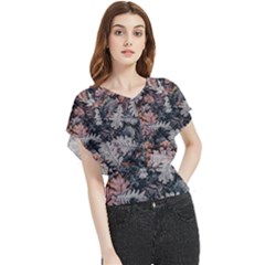 Autumn Leafs Butterfly Chiffon Blouse