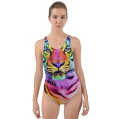 Rainbowtiger Cut-out Back One Piece Swimsuit by Sparkle