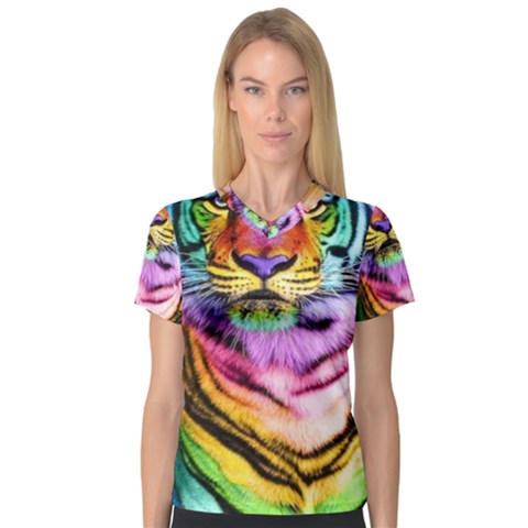 Rainbowtiger V-neck Sport Mesh Tee by Sparkle