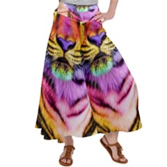 Rainbowtiger Satin Palazzo Pants by Sparkle