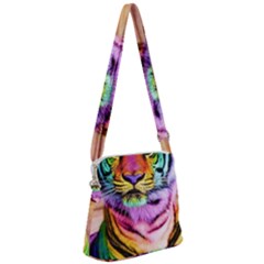 Rainbowtiger Zipper Messenger Bag by Sparkle