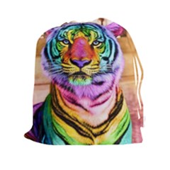 Rainbowtiger Drawstring Pouch (2xl) by Sparkle