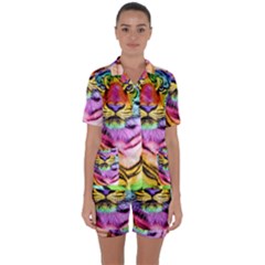 Rainbowtiger Satin Short Sleeve Pyjamas Set by Sparkle