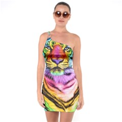 Rainbowtiger One Soulder Bodycon Dress by Sparkle