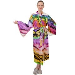 Rainbowtiger Maxi Velour Kimono by Sparkle