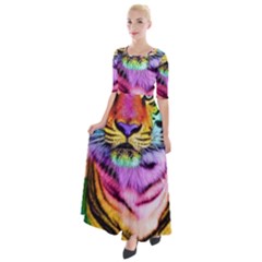 Rainbowtiger Half Sleeves Maxi Dress by Sparkle