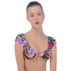 Rainbowtiger Cap Sleeve Ring Bikini Top by Sparkle