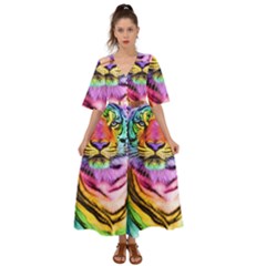 Rainbowtiger Kimono Sleeve Boho Dress by Sparkle