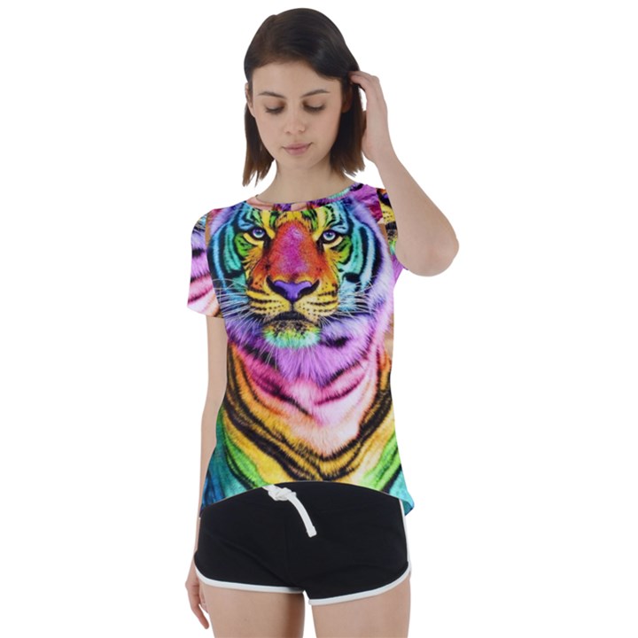 Rainbowtiger Short Sleeve Foldover Tee