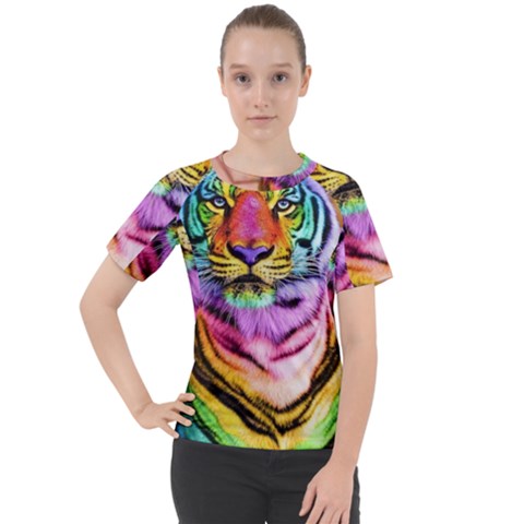 Rainbowtiger Women s Sport Raglan Tee by Sparkle