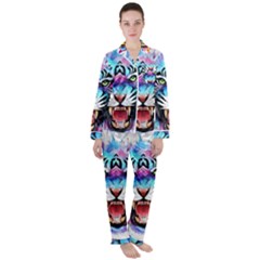 Butterflytiger Satin Long Sleeve Pyjamas Set by Sparkle