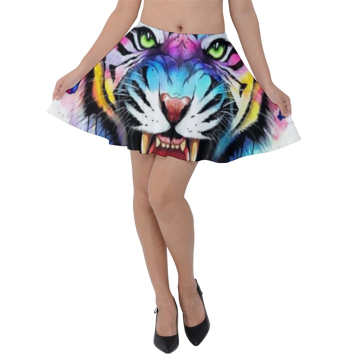 Butterflytiger Velvet Skater Skirt