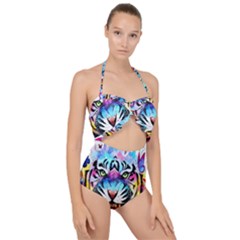 Butterflytiger Scallop Top Cut Out Swimsuit by Sparkle