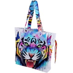 Butterflytiger Drawstring Tote Bag