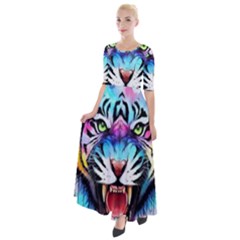 Butterflytiger Half Sleeves Maxi Dress by Sparkle