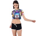 Butterflytiger Tie Back Short Sleeve Crop Tee View1