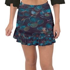 Realeafs Pattern Fishtail Mini Chiffon Skirt by Sparkle