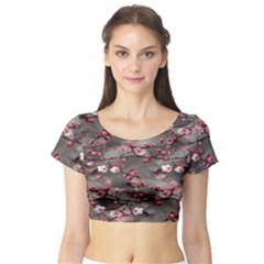 Realflowers Short Sleeve Crop Top by Sparkle