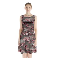 Realflowers Sleeveless Waist Tie Chiffon Dress by Sparkle